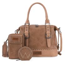 Conjunto de bolsas Montana West Wrangler Doctor Bag para mulheres, 3 unidades