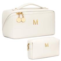 Conjunto de bolsas organizadoras de maquiagem CLOUDWINGS, presentes de aniversário, bege
