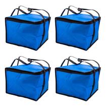 Conjunto De Bolsas Térmicas 18L Azul Para Camping Bebidas Com 4 Unidades