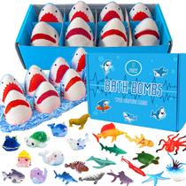 Conjunto de Bombas de Banho Kottke Shark - Presentes Infantis com Animais Marinhos Surpresa