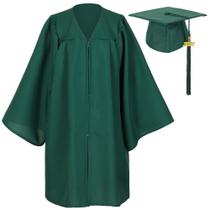 Conjunto de boné e vestido de formatura Gradwow Matte para crianças (36 cm)