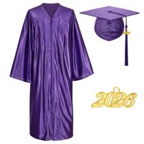 Conjunto de boné e vestido de formatura Gradwow Shiny Unissex para adultos