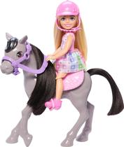 Conjunto de bonecas Barbie Chelsea com cavalo de brinquedo, capacete e sela de 3 anos ou mais