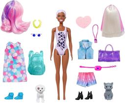 Conjunto de bonecas Barbie Color Reveal com 25 surpresas para 2 animais de estimação de 3 anos ou mais