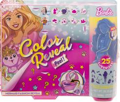 Conjunto de bonecas Barbie Color Reveal Peel Mermaid com 25 surpresas
