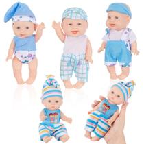 Conjunto de Bonecas Bebê Halloscume 7 Polegadas Vinil 4 Peças Conjunto de Bonecas Bebê Halloscume 7 Polegadas Vinil 4 Peças