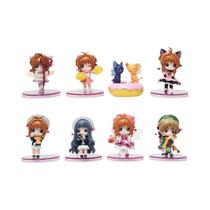 Conjunto De Bonecas Cute Card Captor Sakura Com 8 Peças, Figuras De Ação Em Vinil, Brinquedos De Conjunto De Bonecas Cute Card Captor Sakura Com 8 Peças, Figuras De Ação Em Vinil, Brinquedos De