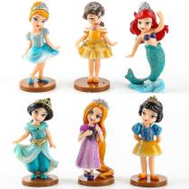 Conjunto de bonecas de brinquedo Mermaid Princess Cinderella Snow White Rapunzel Conjunto de bonecas de brinquedo Mermaid Princess Cinderella Snow White Rapunzel
