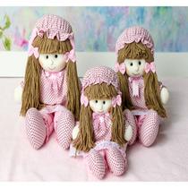 Conjunto de bonecas luiza vestido - 3 pçs