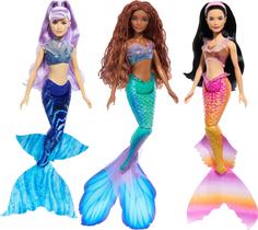 Conjunto de Bonecas Mattel Disney - Ariel e Irmãs - 3 Bonecas Modernas