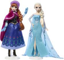 Conjunto de bonecas Mattel Disney Frozen Anna & Elsa com 10 princesas