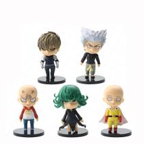 Conjunto de bonecos, 5 peças, coleção de anime One Punch Man Saitama, 9-11 cm Conjunto de bonecos, 5 peças, coleção de anime One Punch Man Saitama, 9-11 cm