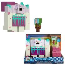 Conjunto de Bonecos Articulados Minecraft Legends Ataque do Devorador Com Slime - Patrulheiro - Mattel HNC08