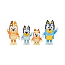 Conjunto de Bonecos Bluey - Figuras de Ação Articuladas em PVC para Crianças