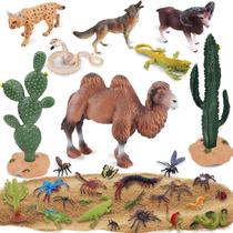 Conjunto de bonecos BOTICAKO Desert Animals, 30 peças para crianças Conjunto de bonecos BOTICAKO Desert Animals, 30 peças para crianças
