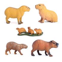 Conjunto de bonecos Capybara x5, brinquedo de PVC realista para crianças Conjunto de bonecos Capybara x5, brinquedo de PVC realista para crianças