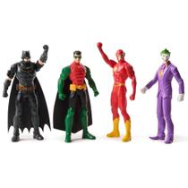 Conjunto de Bonecos - Coringa, Robin, Batman e Flash - DC Comics - 15 cm - Sunny