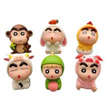 Conjunto de bonecos Crayon Shinchan Animal Costume 6 cm, PVC x6 Conjunto de bonecos Crayon Shinchan Animal Costume 6 cm, PVC x6