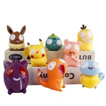 Conjunto de bonecos Cute Chibi Style PVC pintado à mão, 8 peças Conjunto de bonecos Cute Chibi Style PVC pintado à mão, 8 peças