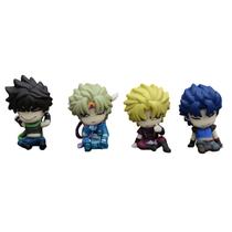 Conjunto de bonecos de ação colecionáveis de anime, 4 personagens, 4-8 cm, PVC