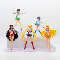 Conjunto De Bonecos De Ação De Anime Sailor Moon 5 Peças Mizuno Ami Usagi Rei Minako Boneca Kawaii