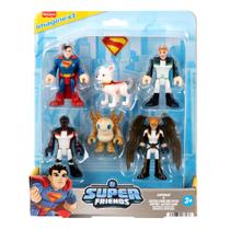 Conjunto de bonecos de ação Fisher-Price Imaginext Superman 6 personagens