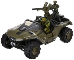 Conjunto de bonecos de ação HALO 4 World of Halo Master Chief e UNSC Marine com veículo Warthog