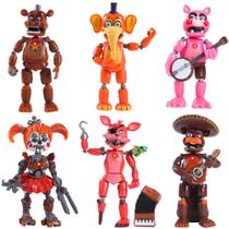 Conjunto de bonecos de ação Laghtin, pacote com 6 jogos de terror Five Night