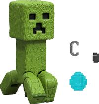 Conjunto de bonecos de ação Mattel Minecraft Creeper de 10 cm com acesso.