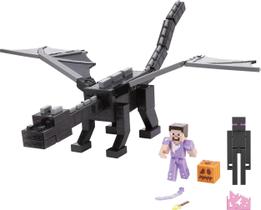 Conjunto de bonecos de ação Mattel Minecraft Ender Dragon com Steve