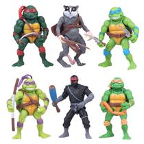 Conjunto de bonecos de ação Ninja Turtles, 6 unidades para crianças de 3 anos ou mais