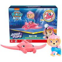 Conjunto de bonecos de ação Paw Patrol Aqua Pups Skye com Manta Ray Conjunto de bonecos de ação Paw Patrol Aqua Pups Skye com Manta Ray