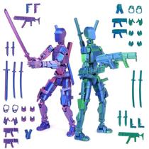Conjunto de bonecos de ação PEKOIU T13 Titan 13 Robot impresso em 3D Conjunto de bonecos de ação PEKOIU T13 Titan 13 Robot impresso em 3D