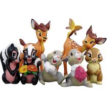 Conjunto de bonecos de ação Sajy, pacote com 7 brinquedos de PVC Rabbit Bambi Deer Conjunto de bonecos de ação Sajy, pacote com 7 brinquedos de PVC Rabbit Bambi Deer