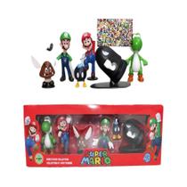 Conjunto De Bonecos De Ação Super Mario Bros 6 Peças Luigi Yoshi Donkey Kong Cogumelo Bonecos De PVC