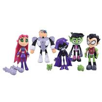 Conjunto de bonecos de ação Tianrui Teen Titans Go Robin Cyborg Beast Conjunto de bonecos de ação Tianrui Teen Titans Go Robin Cyborg Beast