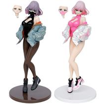 Conjunto de bonecos de anime de 2 peças em PVC da estilosa mulher Cha Conjunto de bonecos de anime de 2 peças em PVC da estilosa mulher Cha