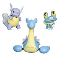 Conjunto de bonecos de batalha Pokémon Water-Type com Froakie, Wartortle
