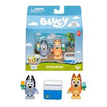 Conjunto de bonecos de brinquedo Bluey Let's Play Chef, pacote com 2 bonecos para crianças de 3 a 5