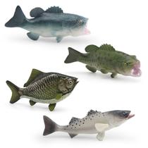 Conjunto de bonecos de brinquedo Coleção Freshwater Fish para crianças com 4 peças Conjunto de bonecos de brinquedo Coleção Freshwater Fish para crianças com 4 peças