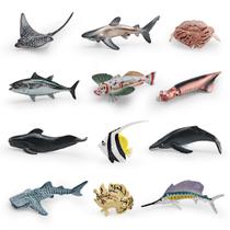 Conjunto de bonecos de brinquedo Deep Sea Fish, 12 peças de PVC realista para crianças Conjunto de bonecos de brinquedo Deep Sea Fish, 12 peças de PVC realista para crianças