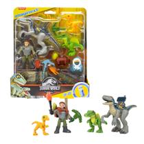 Conjunto de bonecos de brinquedo Fisher-Price Imaginext Jurassic World Dino Pack