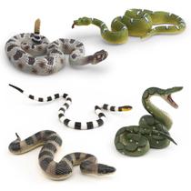 Conjunto de bonecos de brinquedo realista Snake Wild Reptile para crianças a partir de 3 anos