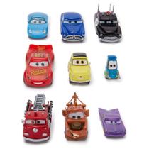 Conjunto de bonecos de carros da Disney Store, pacote com 9 unidades com Lightning McQueen