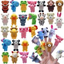 Conjunto de bonecos de dedo XIPEGPA, mini bichos de pelúcia, 24 unidades Conjunto de bonecos de dedo XIPEGPA, mini bichos de pelúcia, 24 unidades