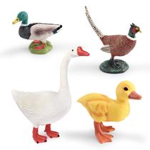 Conjunto de bonecos de pássaros de fazenda em PVC: frango, pato, ganso, faisão, crianças Conjunto de bonecos de pássaros de fazenda em PVC: frango, pato, ganso, faisão, crianças