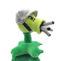 Conjunto de bonecos de pelúcia PVZ Gatling Pea Zombie Plant com adesivos