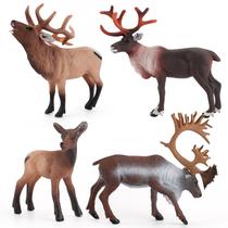 Conjunto de bonecos de rena Wild Newfoundland Stag and Doe x4 Conjunto de bonecos de rena Wild Newfoundland Stag and Doe x4