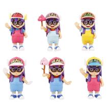 Conjunto de bonecos Dr. Slump Arale 6 peças de PVC colecionáveis de 9,5 cm