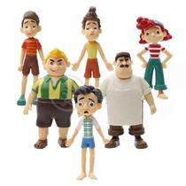 Conjunto de Bonecos Infantis Conjunto Cartela Menino Luca e Seus Amigos 6 Personagens Brinquedo